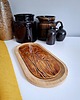 Ozdoby na ścianę Ceramiczna podstawka w drewnie 4