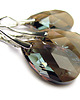 kolczyki swarovski Srebrne kolczyki z kryształami - Bronze Classic 1