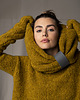 swetry damskie  Sweter Boucle Musztardowy 4