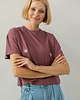 t-shirt damskie T-shirt Crop-Voila Rose Brown Białe Stokrotki 3