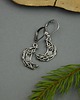 kolczyki wire wrapping Małe kolczyki księżyce kamień księżycowy wire wrapping 3