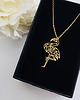 złote naszyjniki Naszyjnik flaming, złoty ptak origami 5