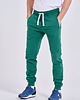 spodnie męskie Spodnie dresowe długie męskie zielone - Rozmiar: S 1