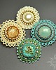 broszki Fleur de jaspe, broszka z jaspisem, beading, haft 6