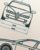grafiki i ilustracje WYDRUK NA TEKTURZE 30X40 cm Alfa Romeo 159 kombi 2