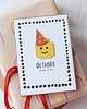 kartki scrapbooking Żółty ludzik. Kartka urodzinowa dla fanów klocków 8