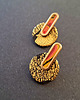 kolczyki z masy plastycznej Kolczyki płomień materii no3 2