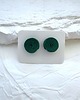 kolczyki soutache Kolczyki sztyfty w kolorze butelkowej zieleni 1