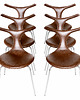 krzesła 6 krzeseł TAURUS DAN-FORM Jorgen Mensen Skóra Naturalna 88x62x52x48cm 1