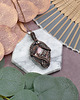 wisiory Miedziany wisiorek wire wrapping z rodonitem #541 3