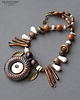 wisiory Wisiorek w kolorach ziemi w stylu boho z ręcznie wypalanej ceramiki handmade 6