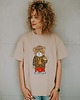 t-shirt damskie T-shirt oversize Snoop Teddy dla mamy beige 4