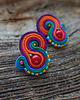 kolczyki soutache Małe i kolorowe kolczyki sutasz 2