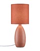lampy stołowe Ceramiczna lampa stołowa Uno w koralowym odcieniu 2