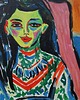 obrazy Obraz  ekspresja Franzi przed rzeźbionym krzesłem Ernst Ludwig Kirchner 2