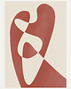 plakaty Zestaw trzech plakatów red abstract 3
