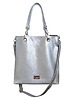 torby na ramię Srebrna torebka ze skóry 3