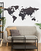 Ozdoby na ścianę Drewniana Mapa Świata 180x90x06 cm Granice 4