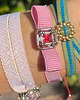 bransoletki na sznurku Bransoletka z kokardką i kryształem Swarovski  handmade 2