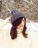 czapki damskie Szara czapka handmade beanie  z wełną 2