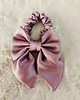 gumki do włosów Gumka jedwabna, scrunchie, frotka z kokardą lawendowy róż 1