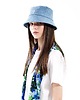 kapelusze damskie Denim Bucket  Hat /  white logo 2