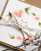 kartki scrapbooking Kartka na ślub rustykalna Pomarańczowe kwiaty i listki 3