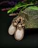 kolczyki wire wrapping Kolczyki z różowym kwarcem 6