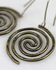 kolczyki wire wrapping Spiralne - mosiężne kolczyki lub klipsy 2