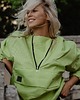 kurtki damskie Kurtka wiatrówka typu anorak neon lime 3