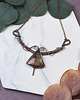 kolie Miedziany naszyjnik wire wrapping z labradorytem #491 1