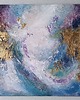 obrazy JOY Abstrakcyjny akrylowy obraz ze złotem, ręcznie malowany, 50x50 cm 3