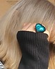 pierścionki - różne Turkusowy kwarc  w kształcie serca pierścionek unikatowy handmade 5