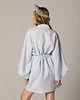 sukienki midi damskie Kimono lniane Tokyo niebieskie 4