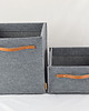 skrzynki, kufry i pudła Pudełko wysokie ze skórzana rączka - KALLAX 3
