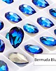 biżuteria różna Tunele do uszu łezki 10-100mm ze szklanym kryształkiem #032 bermuda blue 2