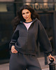 bluza z kapturem damska Bluza z kapturem PUFFA ZIP Carbon damska 8