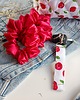 gumki do włosów Satynowe czerwone scrunchie 1