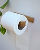 dodatki - łazienka - różne Dębowy uchwyt na papier toaletowy montowany na klej 1
