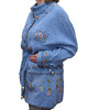 kardigany damskie Niebieski kardigan haftowany ręcznie, rozmiar XL/XXL 3