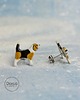 kolczyki ceramiczne Beagle mini pieski- ceramiczne sztyfty 1