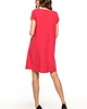 sukienki mini damskie Sukienka z kontrafałdą z przodu, T262, red 2