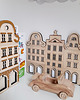obrazy i plakaty do pokoju dziecięcego Drewniane kamieniczki 1