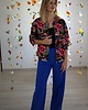 bluza bez kaptura damska Bomberka oversize piwonie 3