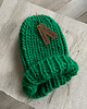 czapki damskie Czapka chunky szmaragdowa zieleń / handmade 1