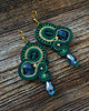 kolczyki soutache Isobelle - zielone kolczyki soutache 2