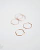 pierścionki złote Rose Gold Plated Hexagon Shape Ring 1