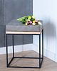 pufy do siedzenia Pufa, stolik Korfu loft drewno, metal czarna 2