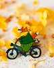 broszki Jesienna broszka z liskiem na rowerze 1