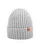 czapki damskie Czapka merino wool prążek szara 1